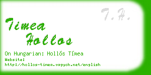 timea hollos business card